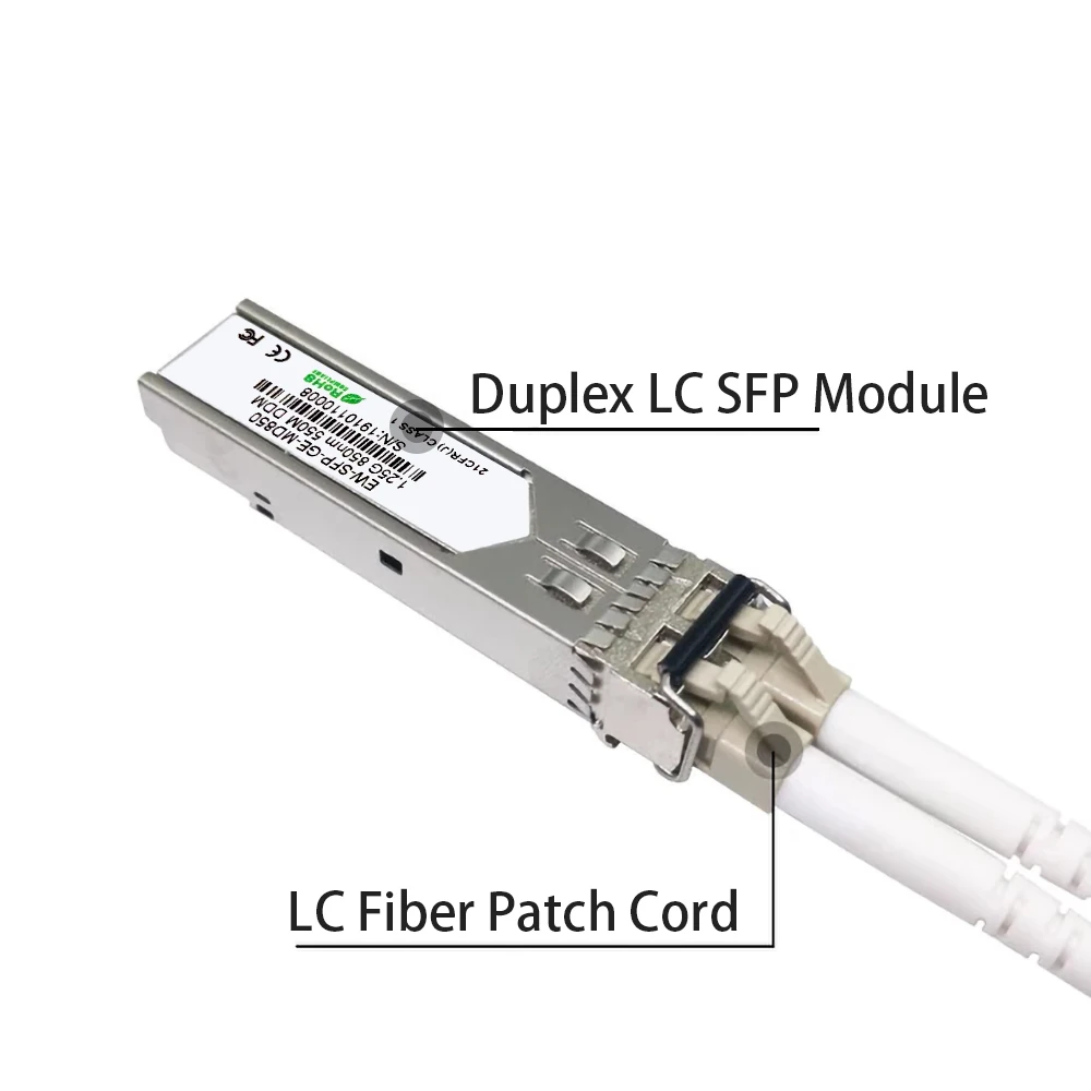 1GB SFP Optical Transceiver 550m 850nm SFP Transceiver Module Gigabit Multimode Duplex DDM Fiber LC Compatible for CISCO Switch