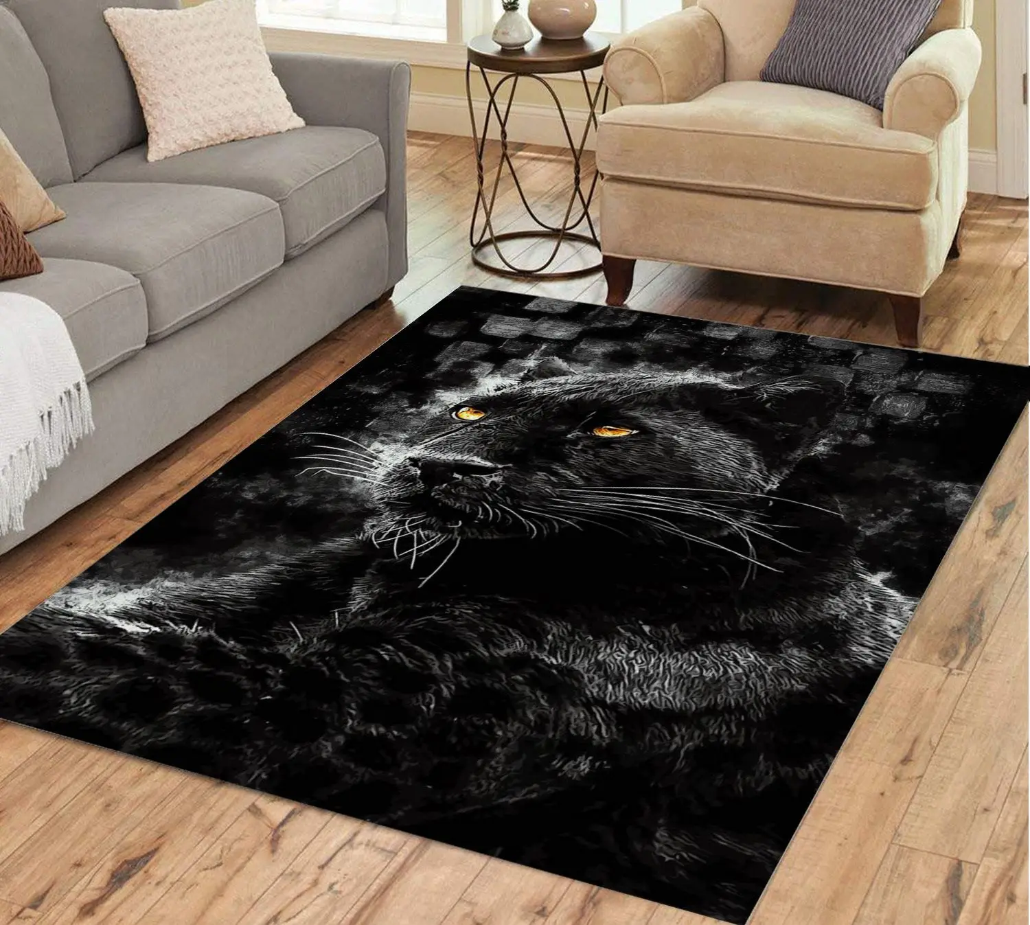 Леопардовый ковёр для гостиной