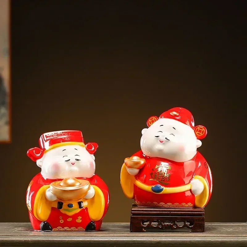 Копилка из керамики Бог богатства сопровождающий подарок на день рождения в