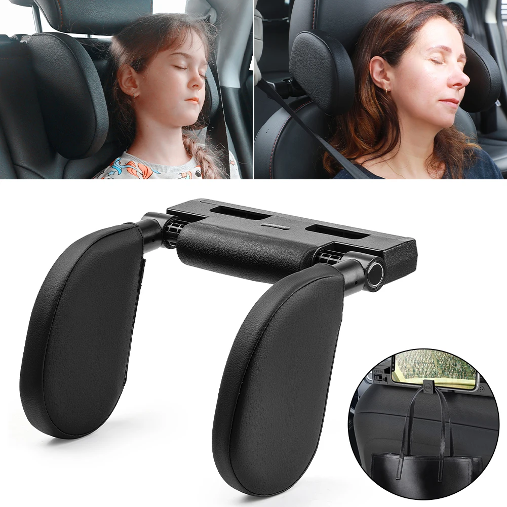 

Upgrade Car Seat Headrest Pillow Adjustable Head and Neck Support Removable Headrest for Kids Adults Travel Side Sleeping Pad