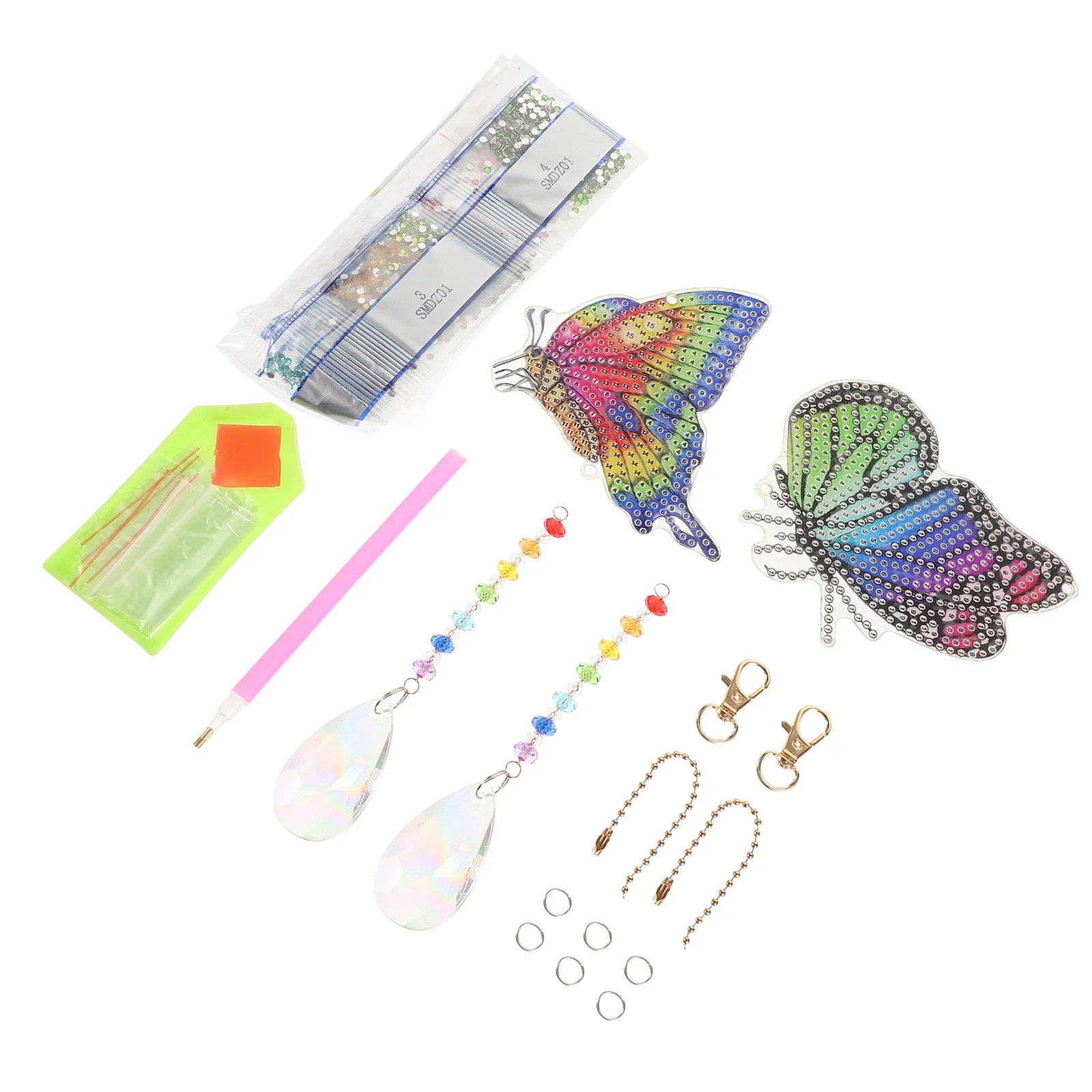 

1 Pair DIY Diamond Suncatcher Unfinished Butterfly-shaped DIY Diamond Drawing Pendant Diamond Sun Catcher for Garden Yard