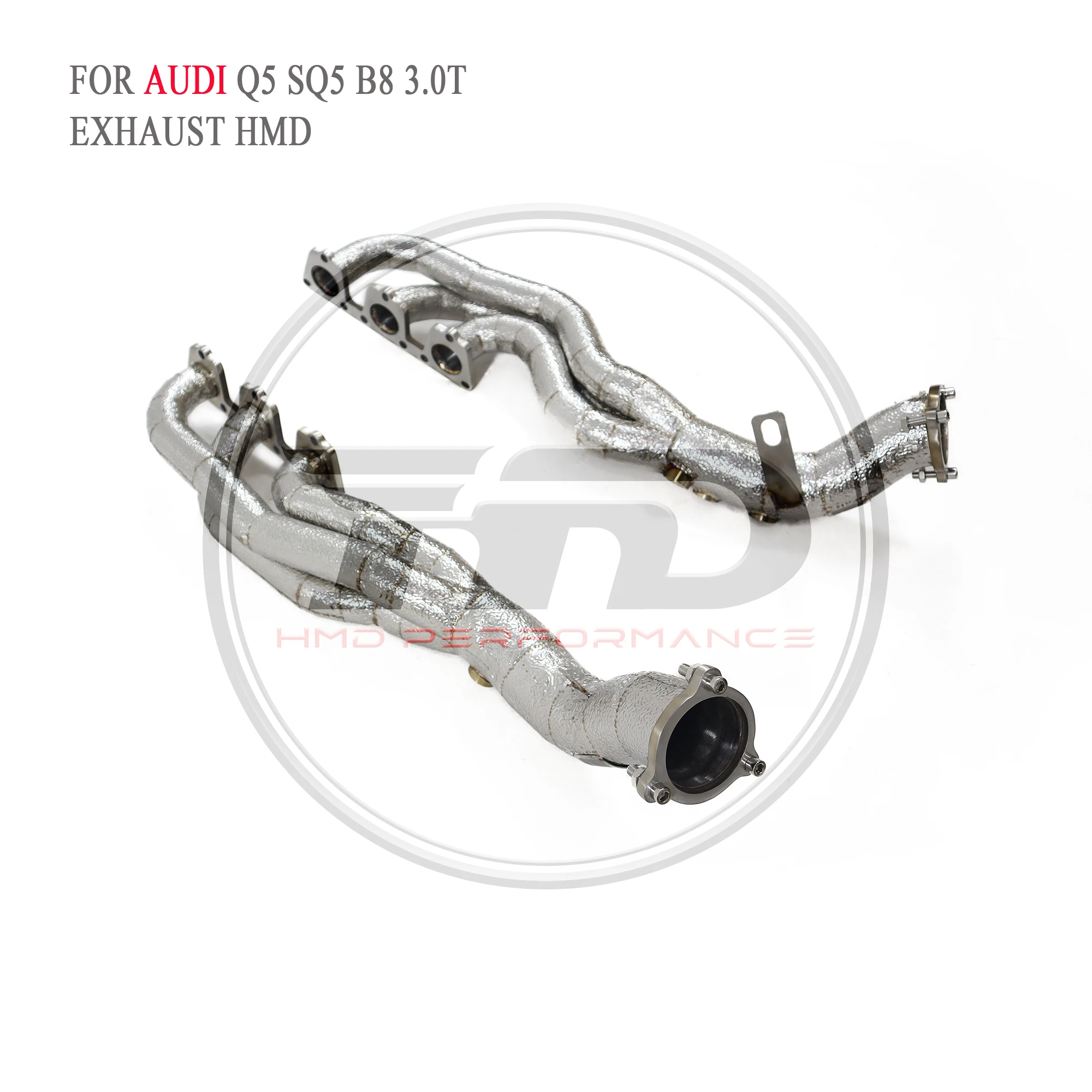 

HMD stainless steel exhaust manifold downpipe for Audi Q5 SQ5 B8 3.0T with catalytic head no cat auto accessories