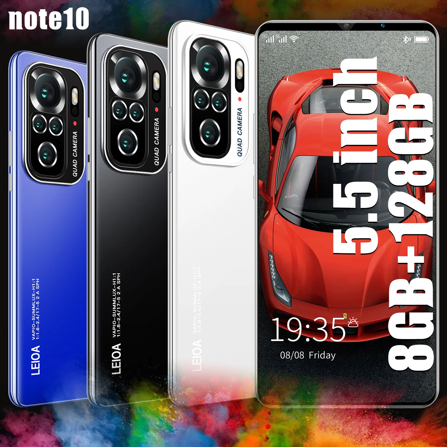 

[World Premiere] Global Version Note10 5.5 Inch Smartphone 4800mAh Android 10 Phone Google Store 10core 48MP Camera 5G Cellphone