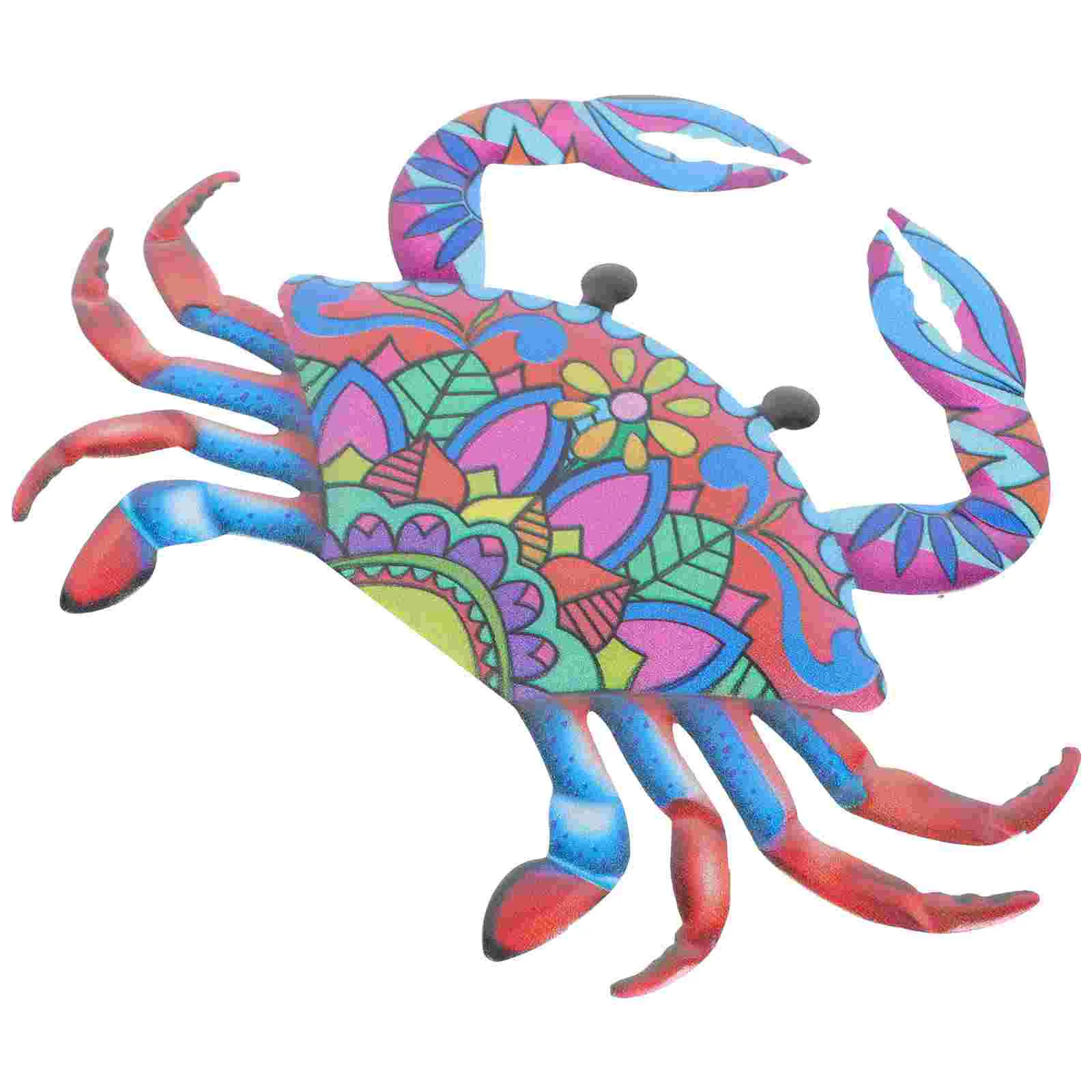 

Wall Crab Decor Decoration Sculpture Hanging Metal Ocean Iron Beach Turtle Theme Sea Coastal Outdoor Fish Bathroom Summer House