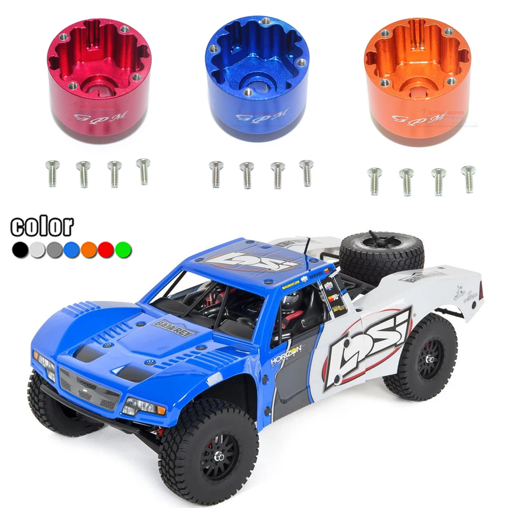 

GPM LOSI 1/10 Baja Rey RTR 4WD Desert Racer Metal Aluminum alloy front and rear Universal differential housing diff cover shell