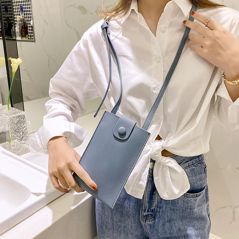

New Women Shoulder Bags Famous Brand Phone Bags Card Holders Female Slim Crossbody Bags Shoulder Bags with Long Strap Clutch