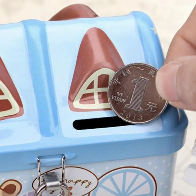 Мятная Коробка С Милым Медведем Креативная Металлическая Банковская Копилка