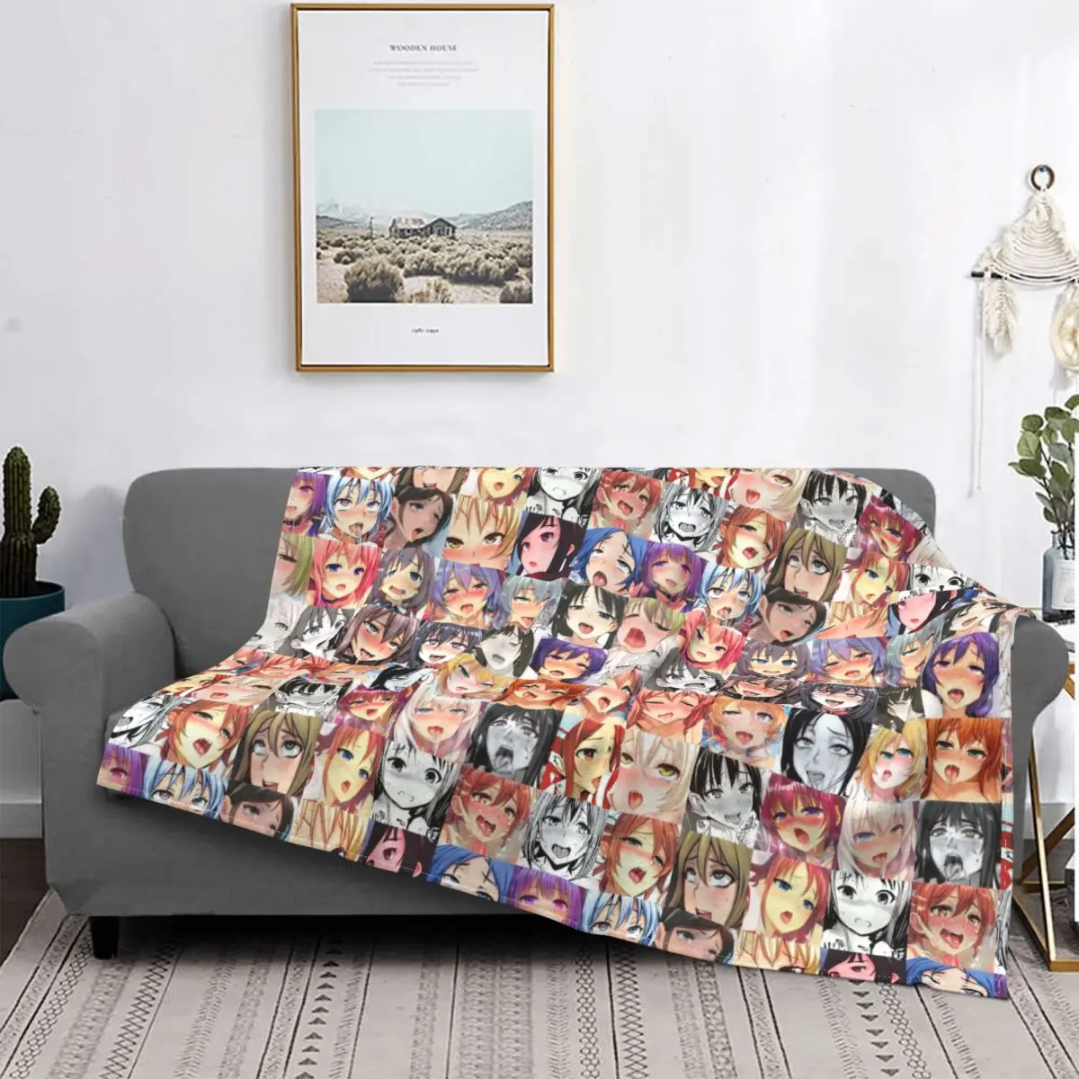 

Colorful Hentai Merchandise Anime Waifu Girl Blanket For Home Decoration Cozy Micro Fleece Blankets Amazing Gifts