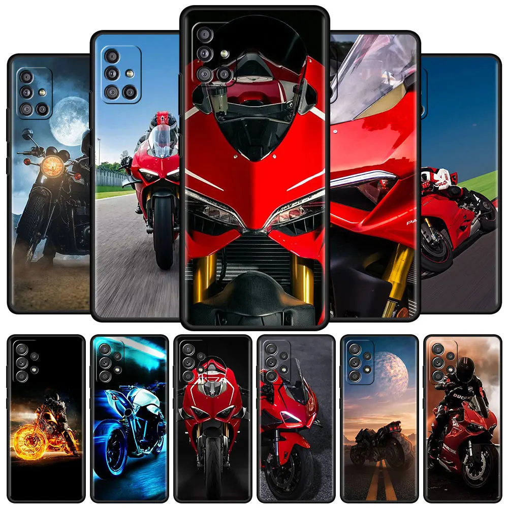 

Cool Motorcycle Case For Samsung Galaxy S22 S20 FE S21 S10 S9 Plus S8 Note 20 Ultra 10 Lite Soft Phone Cover Shell
