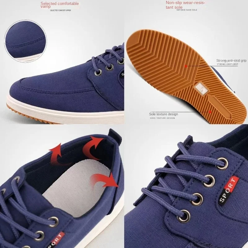 Мужские текстильные туфли дышащие удобные кроссовки на шнуровке повседневная