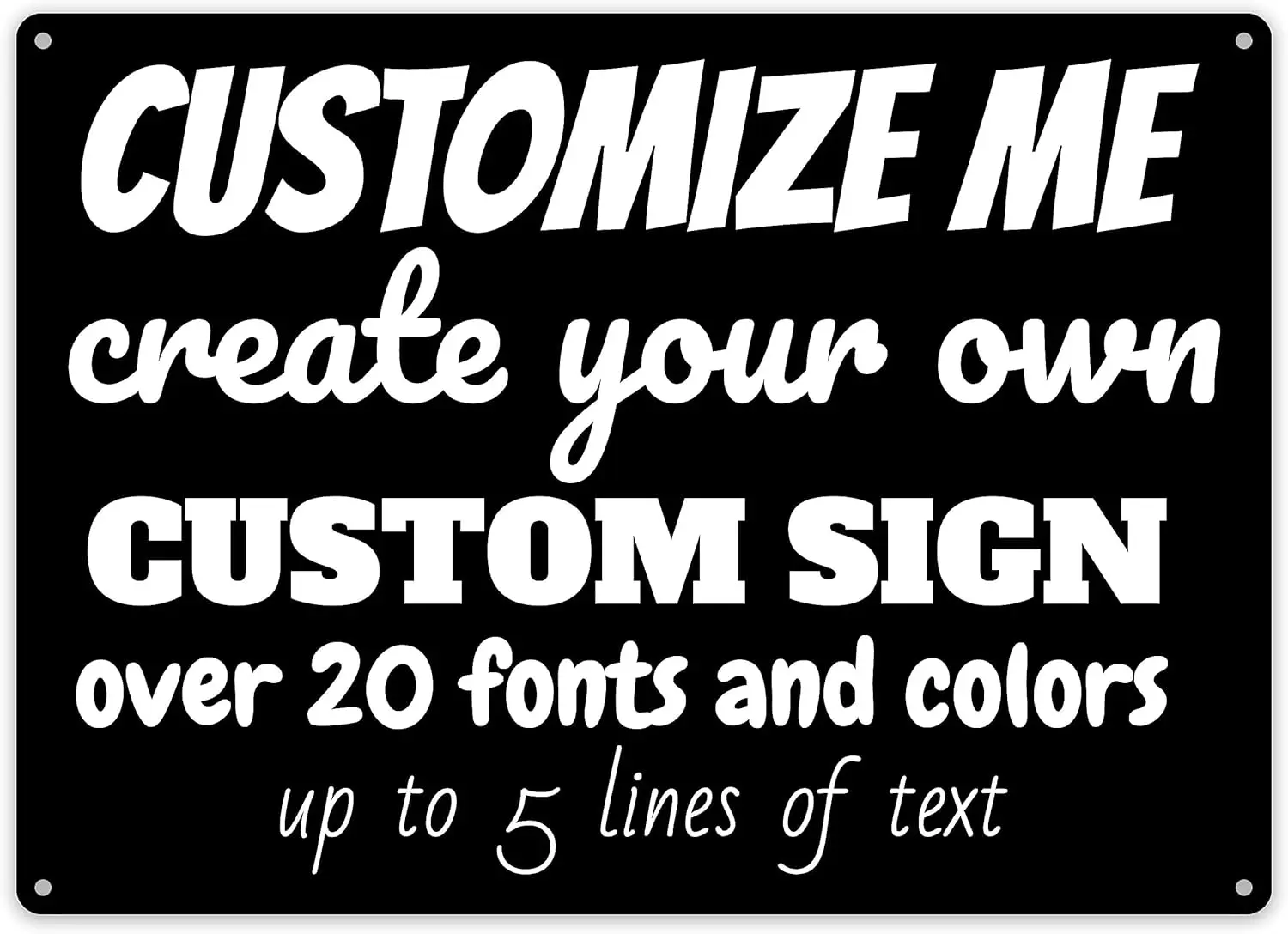 Custom Sgn - Mke Your Own Customized Персонализированный Crete Desgn Выберите цвета и шрифты Vrous Szes Mde n