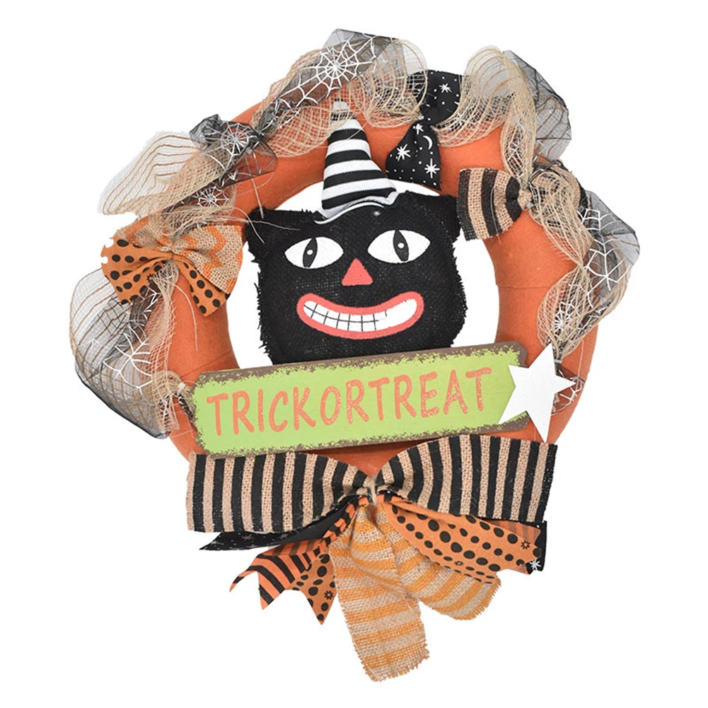 

Pumpkin Wreath Artificial Wreath Festivals Handmade Multifunctional Realistic Soft Tables Unique Washable 1 Pc