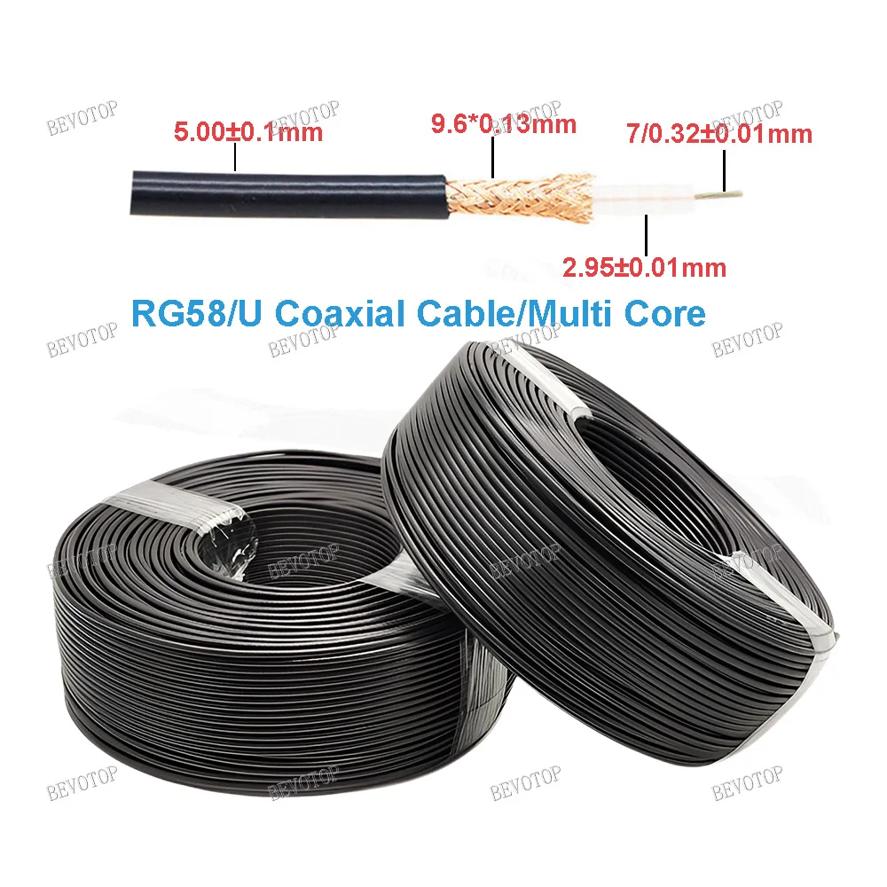 

BEVOTOP RG-58/U коаксиальный кабель 50 Ом голая медь 1-1000 м