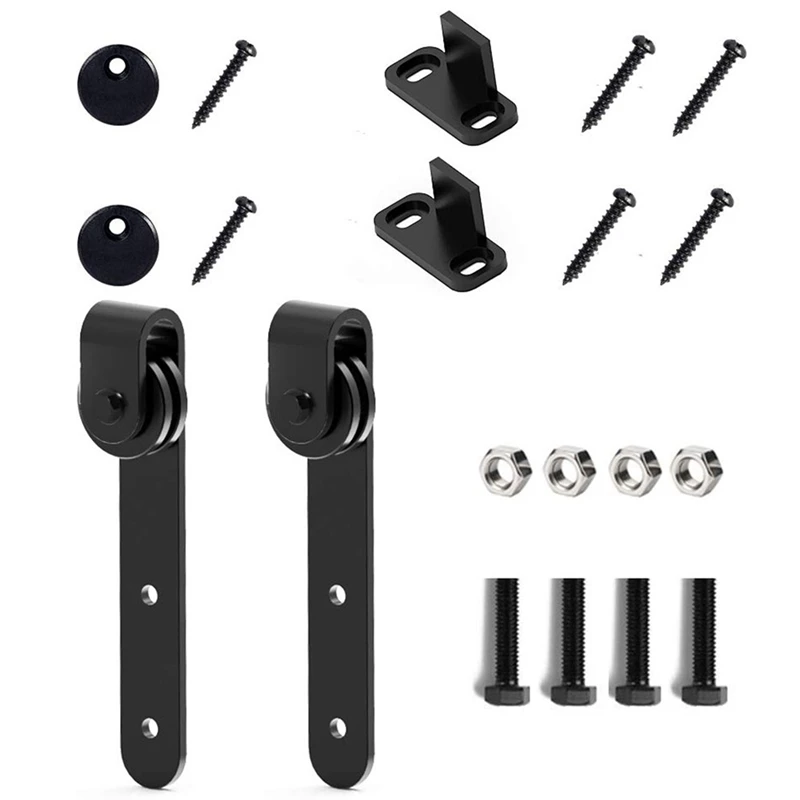 

10Pcs 0.63Inch-0.78Inch Carbon Steel Cabinet Sliding Door Barn Hardware Kit Sliding Door Bezel Hanging Rail Slides