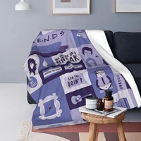 3d full play cartoon blanket good friend tv show central perk funny breathable flannel blanket for bedspread decoration