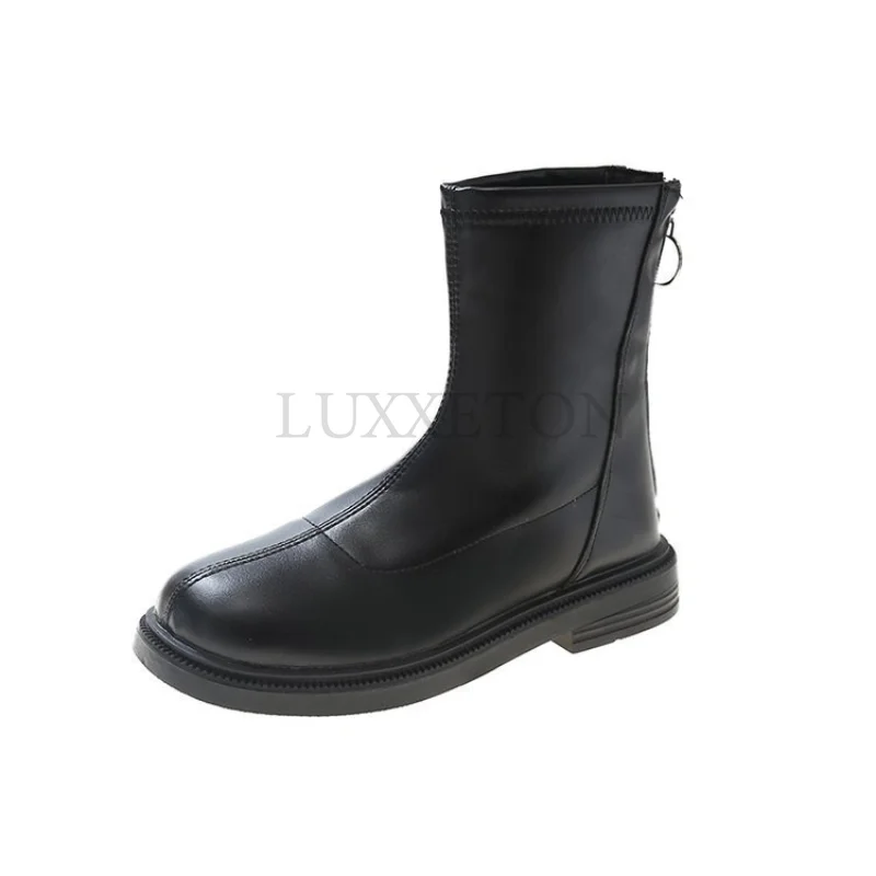

Women Boots Fashion Ankle Square Toe Back Zipper Warm Short Casual Low Heel AutumnWinter 2022 Chelsea The Listing New Boots