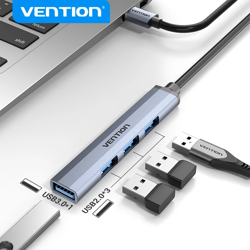 

Высокоскоростной 4-портовый концентратор USB 3,0 Vention, USB-разветвитель для жестких дисков, ноутбуков, ПК, компьютеров, аксессуары, флеш-накопитель, мышь, клавиатура