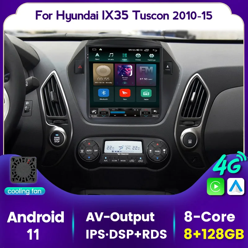 Автомобильный радиоприемник 9 7 дюймов IPS Android 11 DSP RDS для Hyundai IX35 Tucson 2009-2015