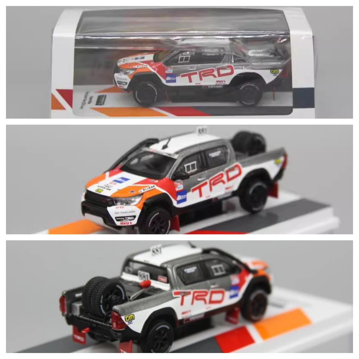 

1/64 TARMAC WORKS HILUX FINKE DESERT RACE 2019 LIVERY OFF TRD DieCast Model Car Collection Limited Edition Hobby Toy Car