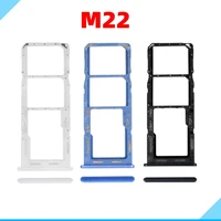 For Samsung Galaxy M22 M225 Dual Sim Card Slot Tray Holder Sim Card Reader Socket Mobile Phone Repair Parts