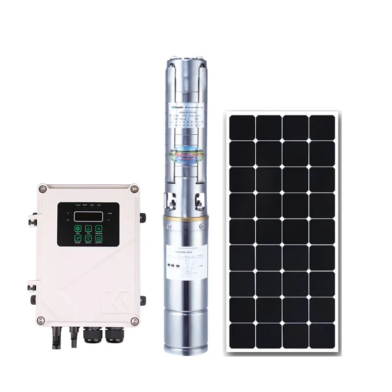 

3DSS4.0/35-D24/400 3Inch 24V 400W DC Stainless Steel Deep Well Solar Submersible Water Pump System For Agricultural Irrigation