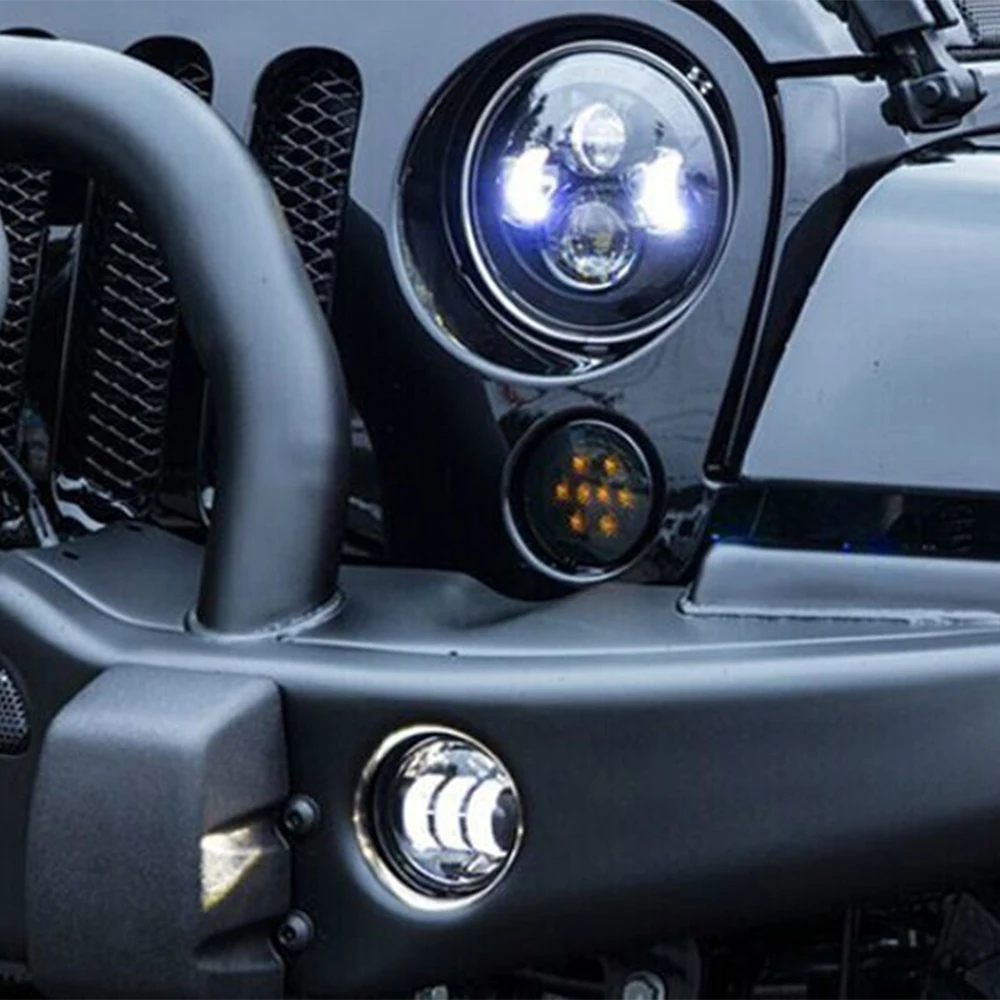 Противотуманная фара Lantsun J023 для Jeep for Wrangler JK 4 дюйма автомобильные аксессуары -