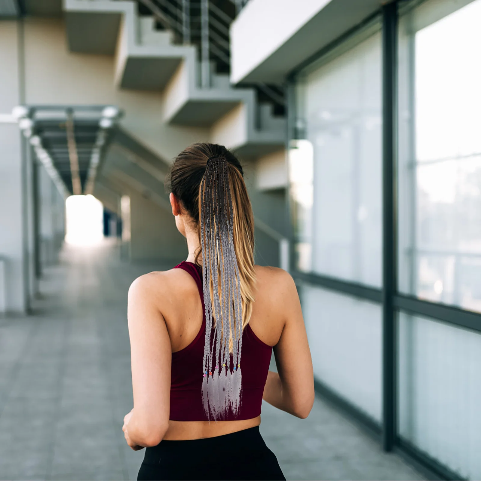 Прямые волосы для конского хвоста удлинитель косы из искусственной шерсти