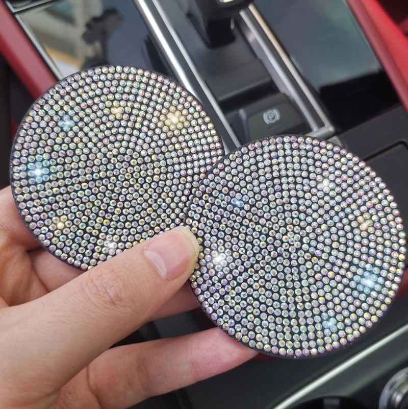 

2PCS Car Coaster Water Cup Bottle Holder Anti-slip Pad Mat Silica Gel Waterproof For Interior Decoration Car Styling Accessories