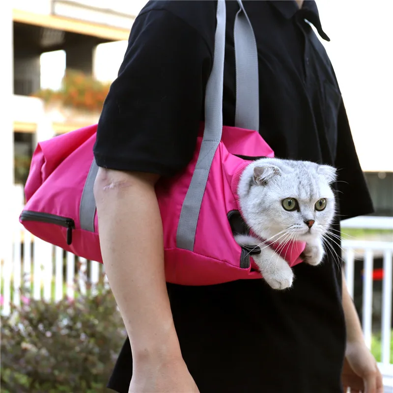 

Multifunction Breathable Cat Carrier Bag Waterproof Pet Restraint Bag Large Capacity Kitten HandBag for Bathing Nail Trimming