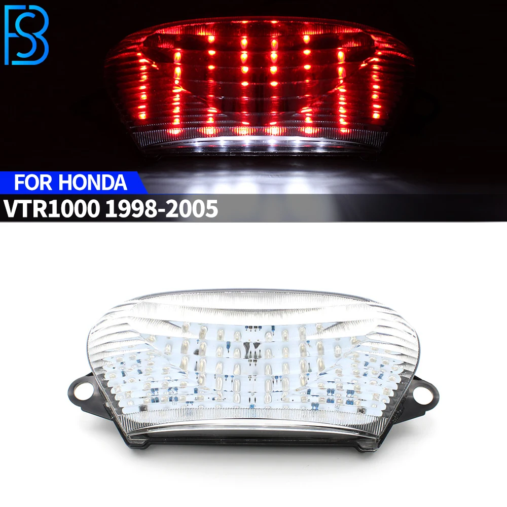 

For Honda VTR1000 1998-2005 Motorcycle Modified Taillights Assembly Rear Brake Light LED rear taillights turn signal light