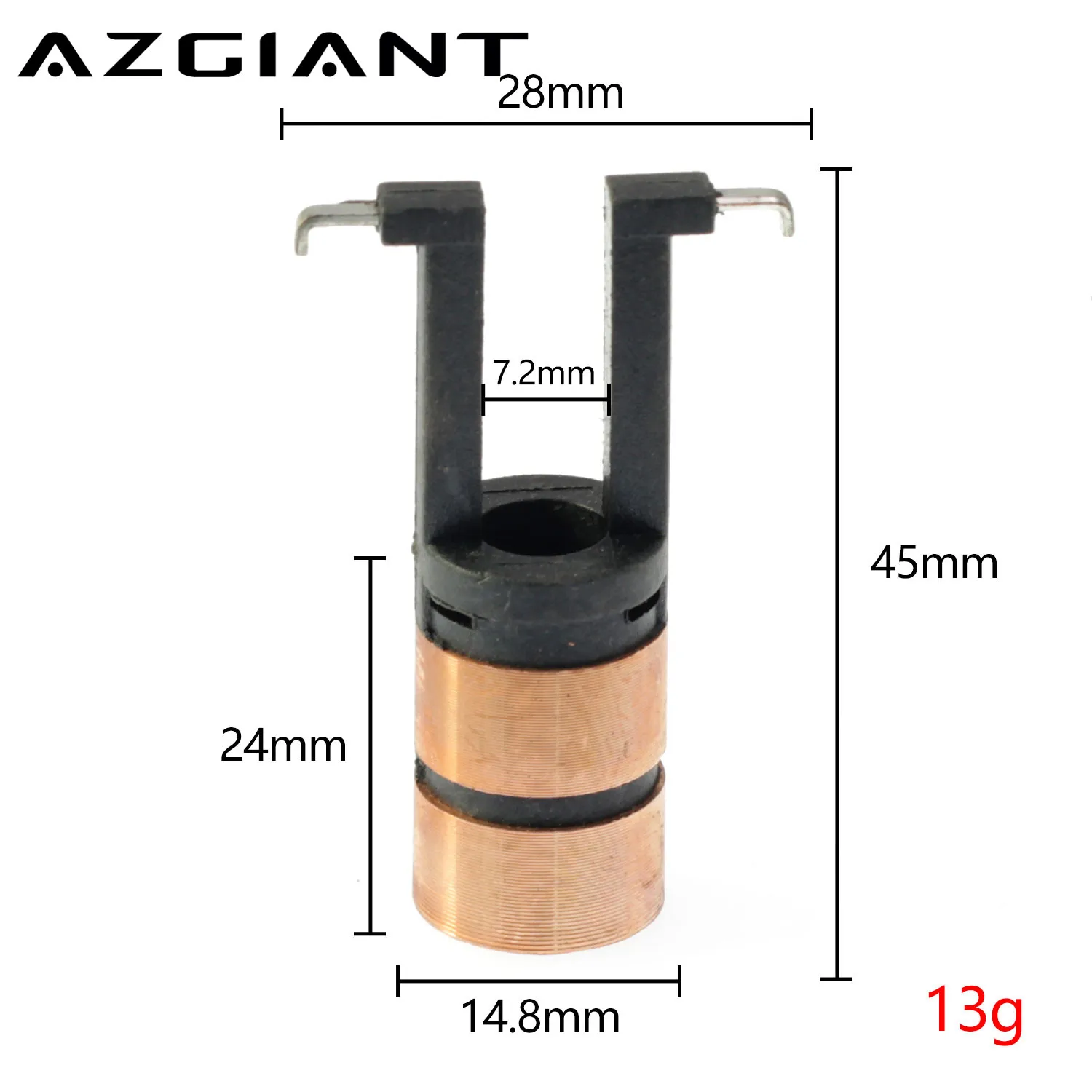 1 шт. для Toyota Corolla Accord Honda Lada kalina коллектор электрогенератора Медная головка скользящее кольцо (6,2*14,5*45 мм) поток fielder