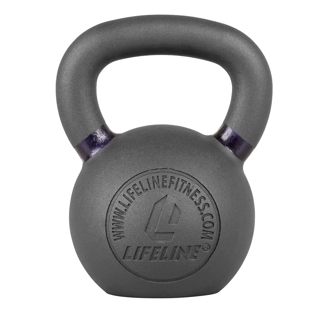 

44 Lb. Cast Iron Dark Purple and Black Single Kettlebell