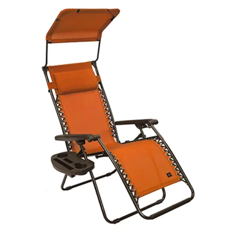 W/ Canopy, Pillow, & Drink Tray , Outdoor, Lawn, Deck, Patio  Folding Chair