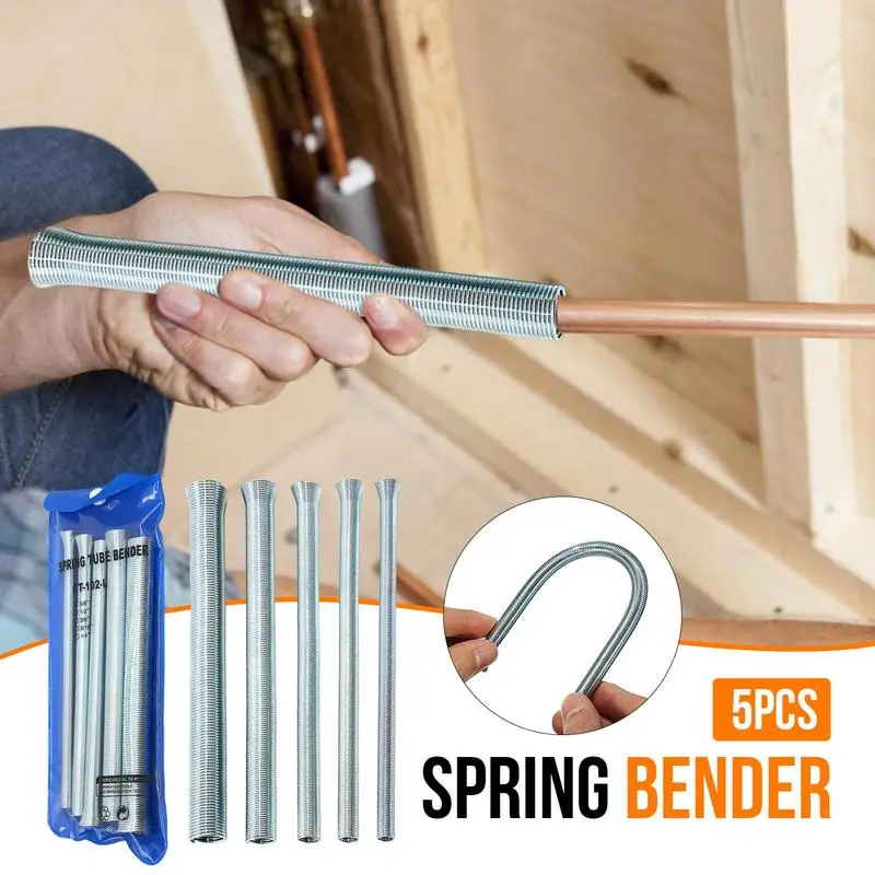 

Spring Tubing Benders Outside Pipeline Bender 5pcs Flexible Spring Type Tubing Bender Set Flexible And Durable Hand Pipe Tool