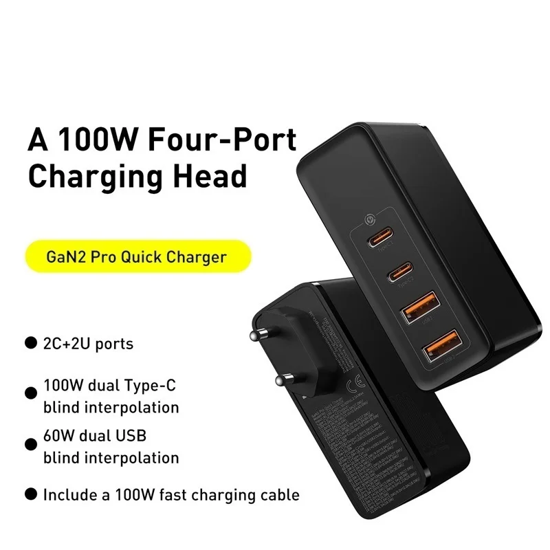 

100W GaN USB Type C Charger PD QC Quick Charge 4.0 3.0 USB-C Type-C Fast Charging Charger For iPhone 12 Pro Max Macbook