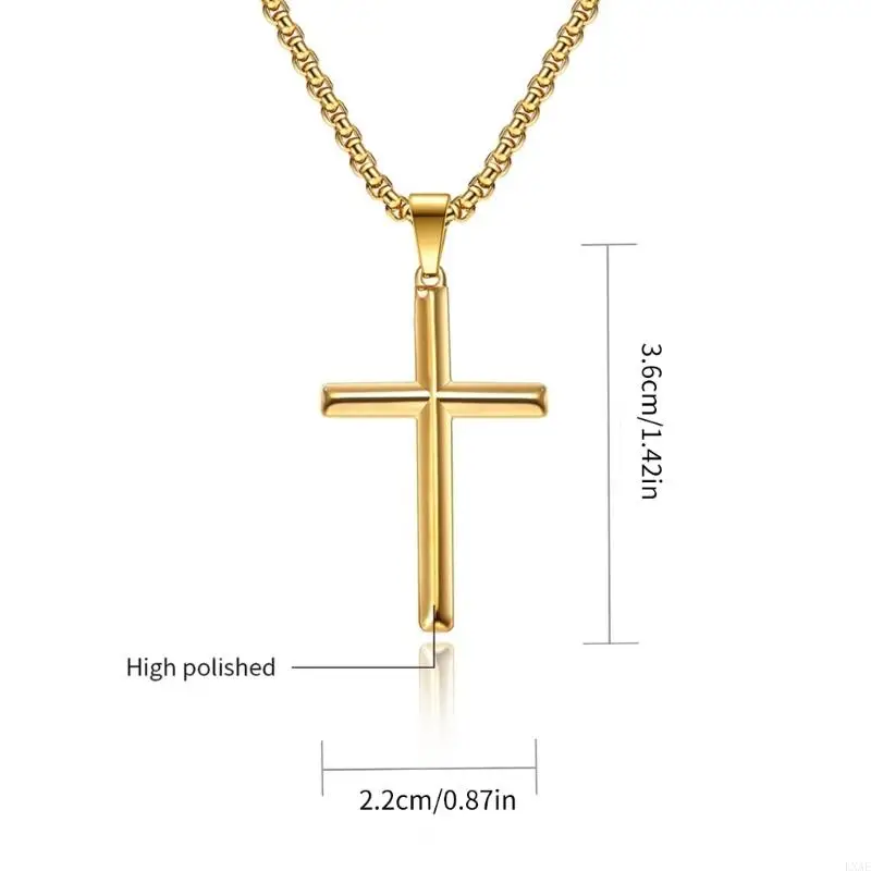 LXAE ожерелье с распятием для женщин и мужчин гипоаллергенная титановая сталь