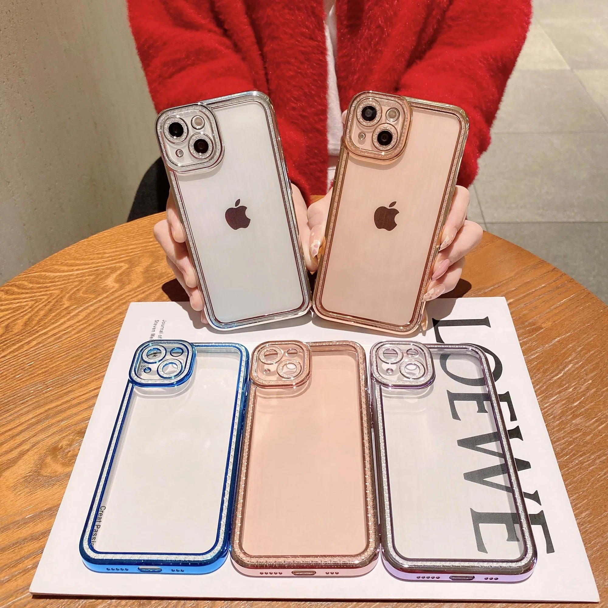 Блестящий Мягкий силиконовый чехол для iPhone совместим с моделями 11 12 13 Pro max x XR XS 7 8