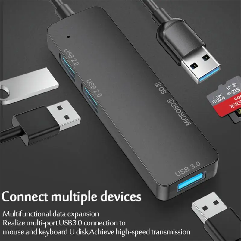 

Portable Multiport Type C Splitter With Sd Tf Ports Usb Adapter Station 5-in-1 5gbps Card Reader New Portable Type C Hub Hot