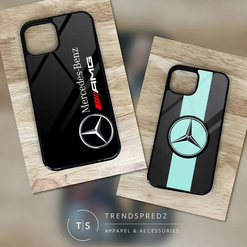 

Luxury Car Mercedes-Benz Phone Case PC+TPU For Iphone Apple 12 Pro Max 13 11 14 Mini 6S 7 8 Plus X Xs XR SE Luxury Cover