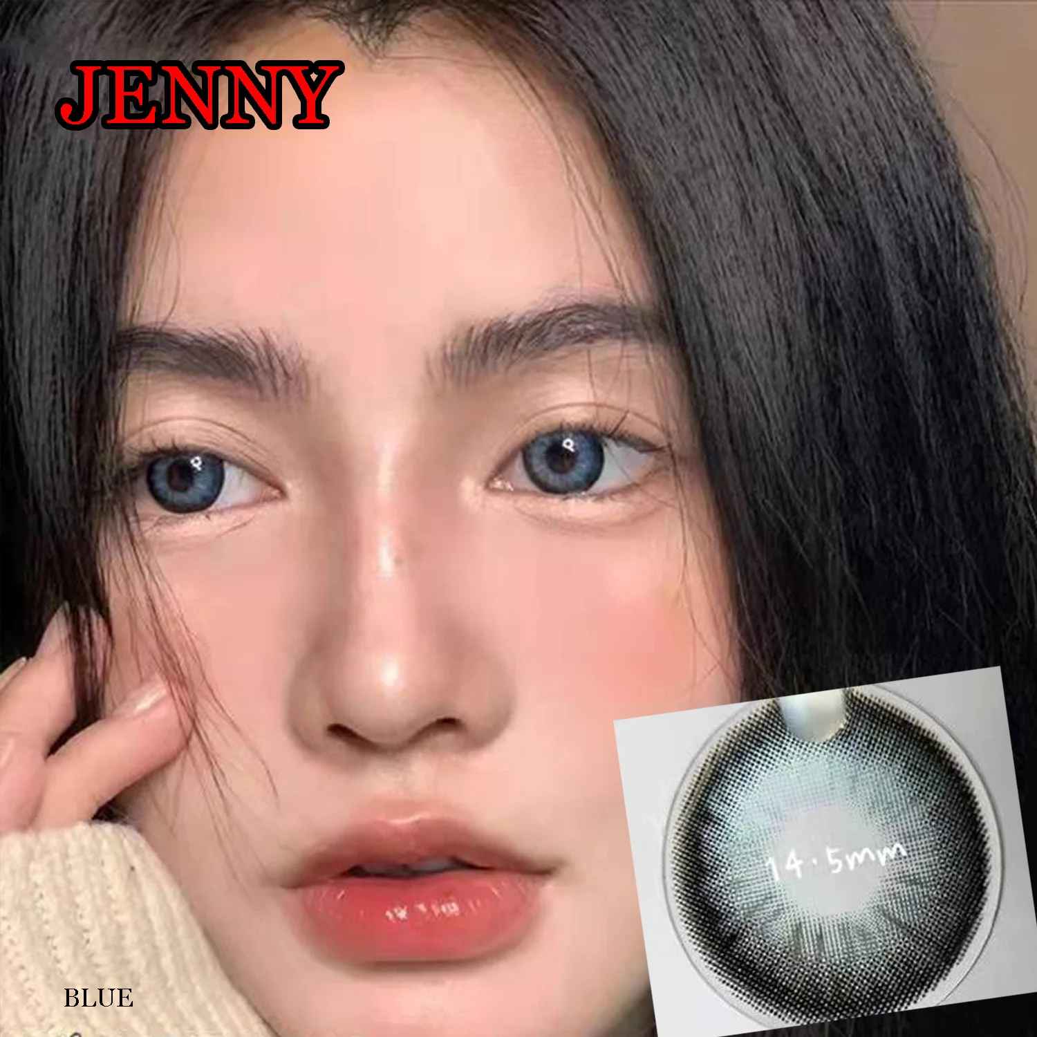 

Контактные линзы Dolly 14,50 мм Eyelooks Dolly, цветные линзы для глаз, аксессуары для глаз, ные, Дженни синие