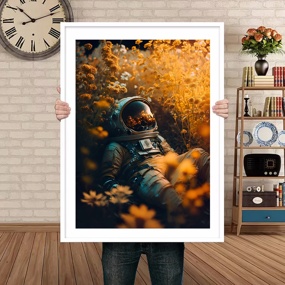 Популярный Космос астронавт искусство эстетика плакат красочная неоновая