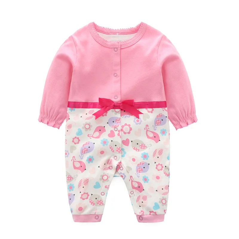 

Baby Girl Romper super Soft Sleepwear For Newborns Clothes Ruffles Bow Baby Girl Jumpsuit Spring Baby Girl Clothes