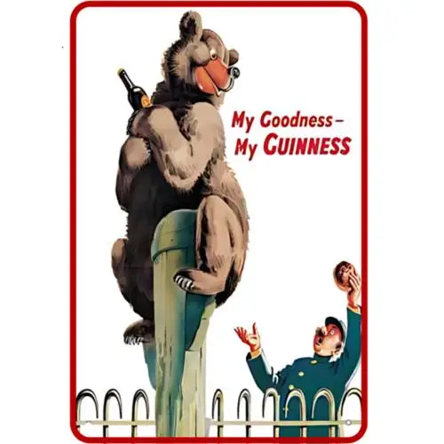 Винтажный пивной рекламный металлический знак Моя милость