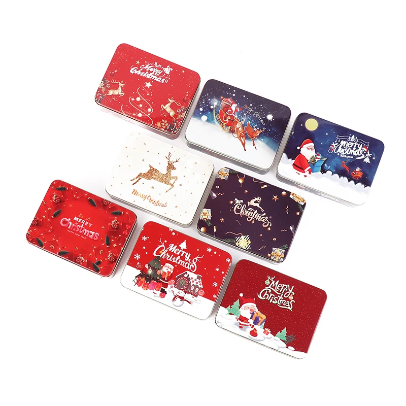 Empty Cookie Tin Candy Tin With Handle For Goodie Bag Party Treat Bag Christmas Gift Box