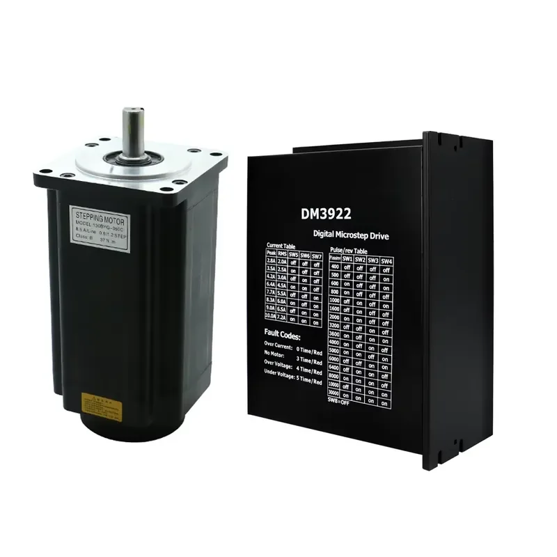 Фото Гибридный шаговый двигатель Nema 52 130BYG 50Нм 130BYG350A/B/C/D/E 3-фазный с драйвером DM3922 №1