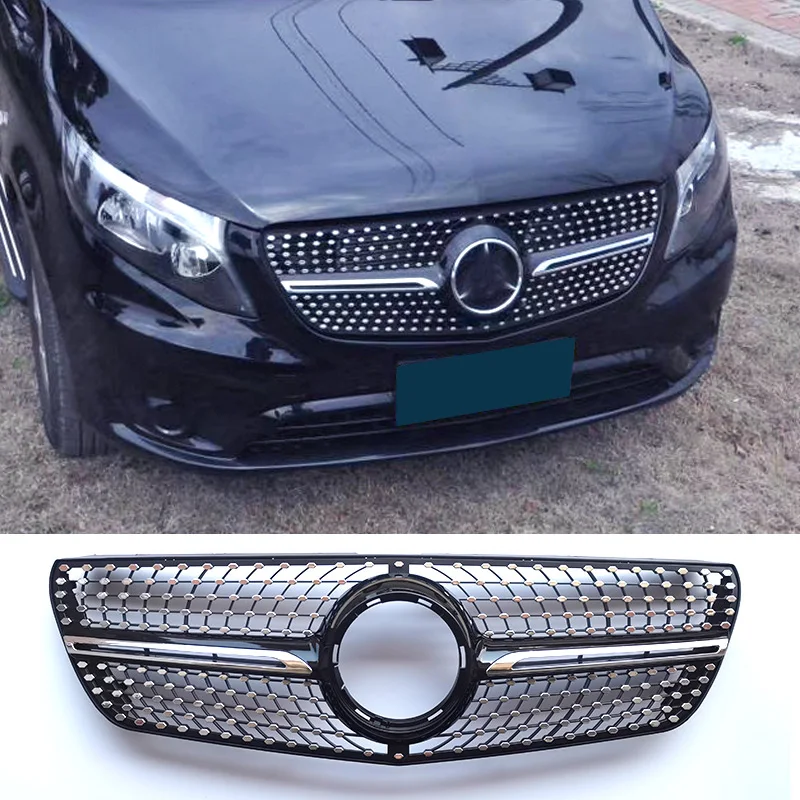 

Racing Grill For Benz VITO W447 V Class V260 V250 2015 - 2019 Year Glossy Spoiler Front Bumper Grille Mesh