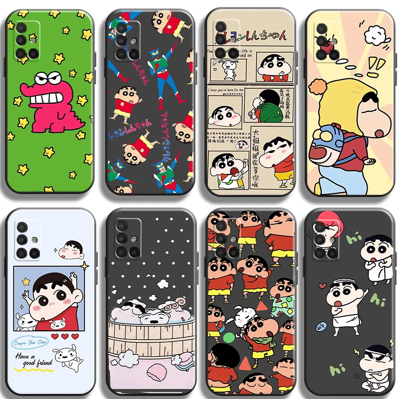 

Crayon Shin-chan Anime Phone Cases For Samsung A11 A21S A31 4G 5G A32 5G Luxury Ultra Protective Smartphone Carcasa Original