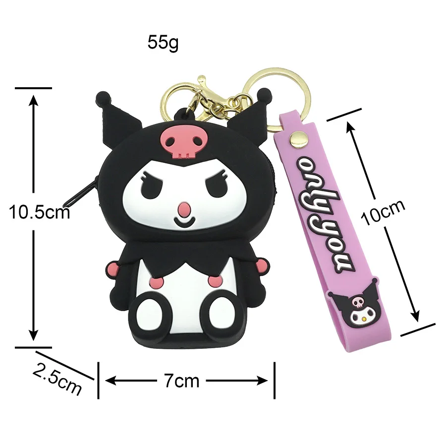 2023New Silica Gel Coin Purse Cartoon Anime Kawaii Mini Wallet Portable Pendant Keychain Money Bag
