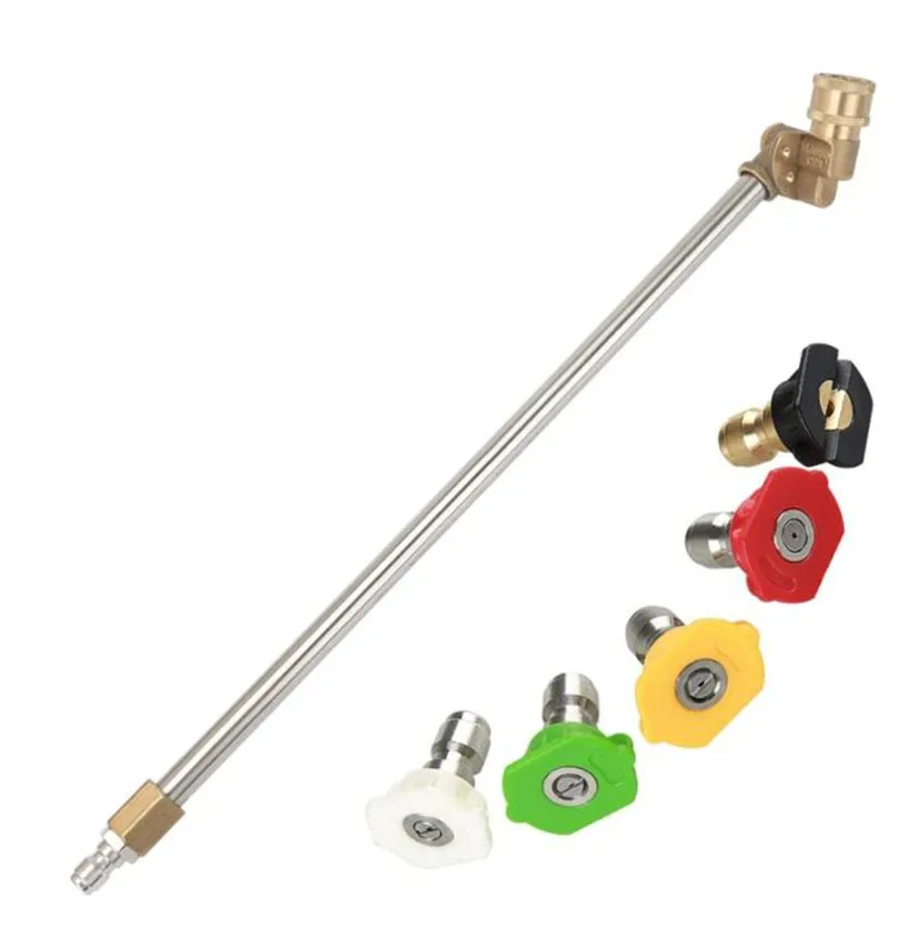 Pressure Washer Wand with Adjustable Angle Nozzle 16 inch Spray Lance 180 Degree with 5 Angles Quick Connect Pivot Adapter