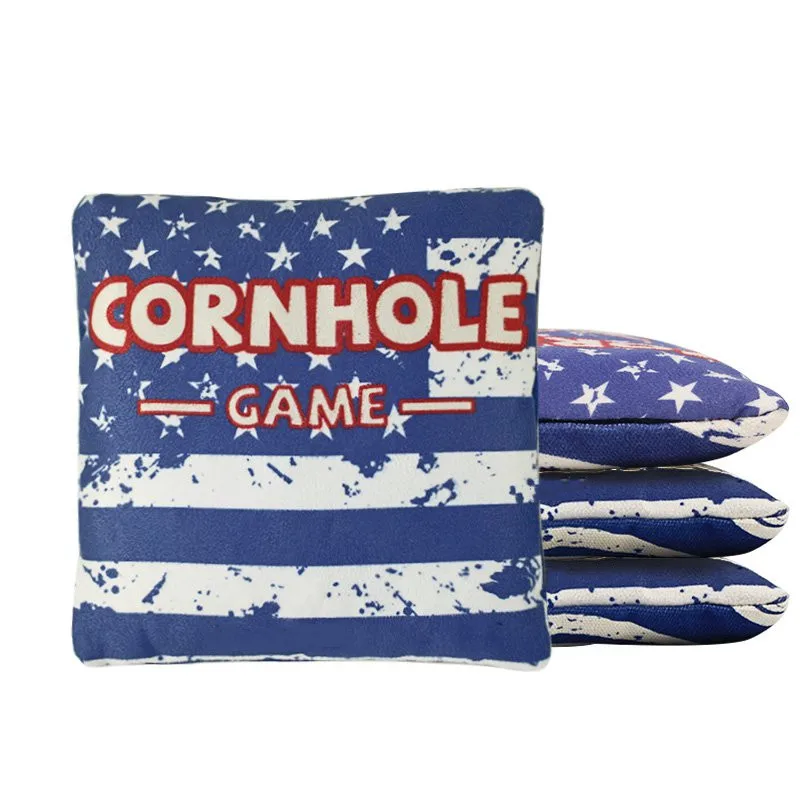 

[US STOCK] 4Pcs Cornhole Bags American Flag Professional Set Punching Bag Sand Bag